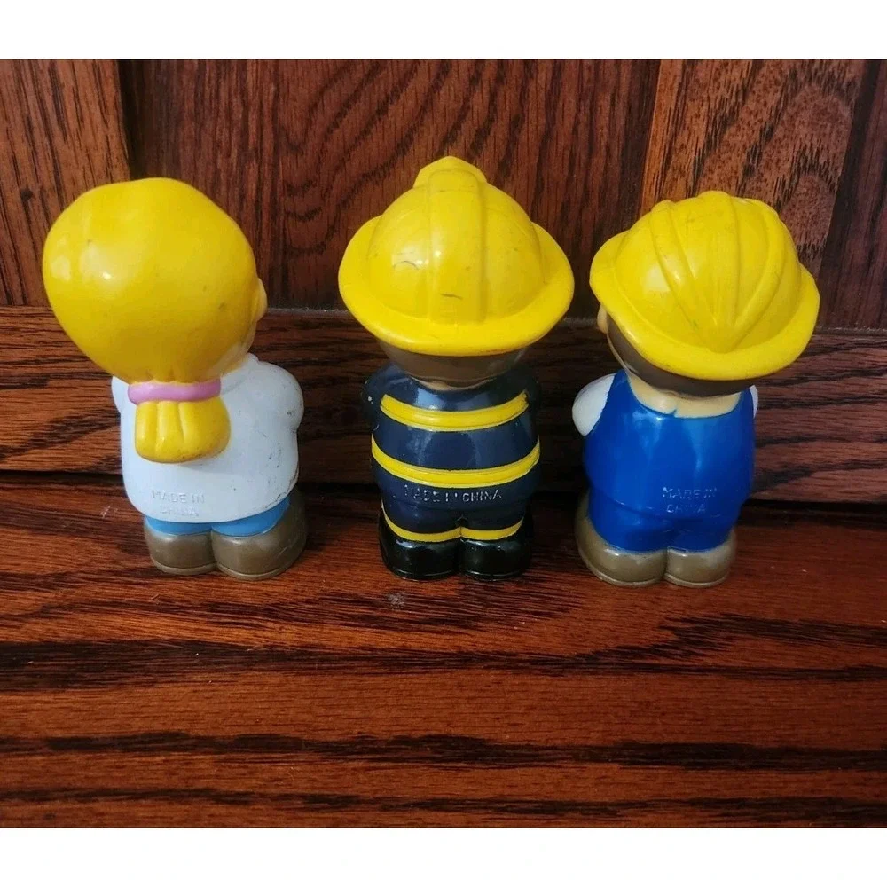 Lot‎ of 3 Vintage Toy People Figures Nurse Fireman Handyman